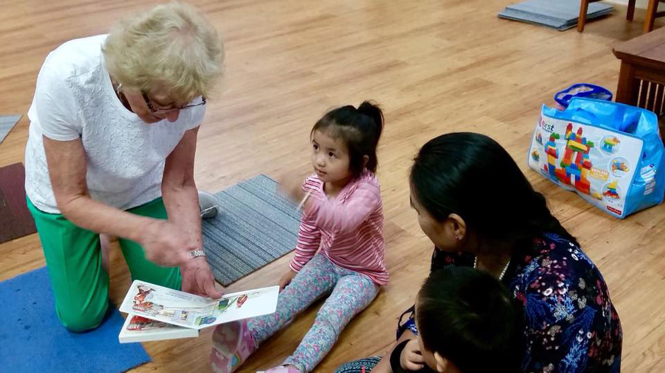 Story time at Play & Learn - Center For Refugee Services